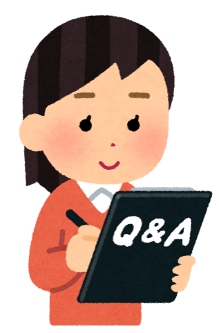 アンケート用紙に答えを書き込む女性のイラスト